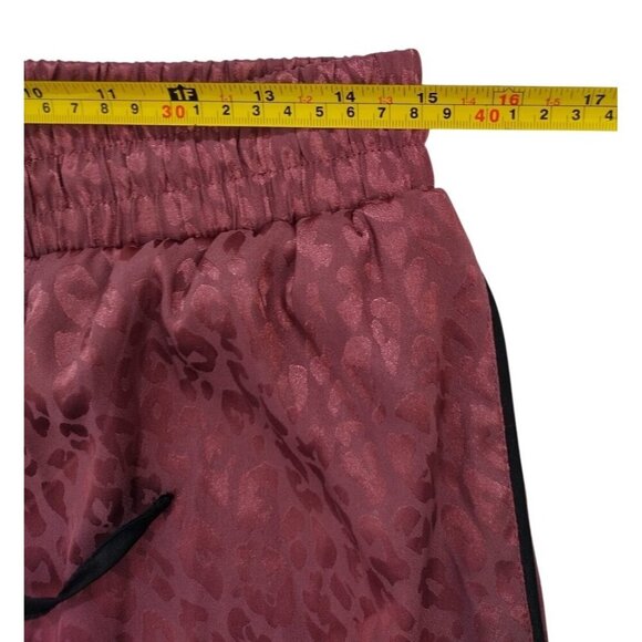 BCBG Max Azria Women's Burgundy Leopard Print Satin Pajama Pants (Medium) - Picture 7 of 8
